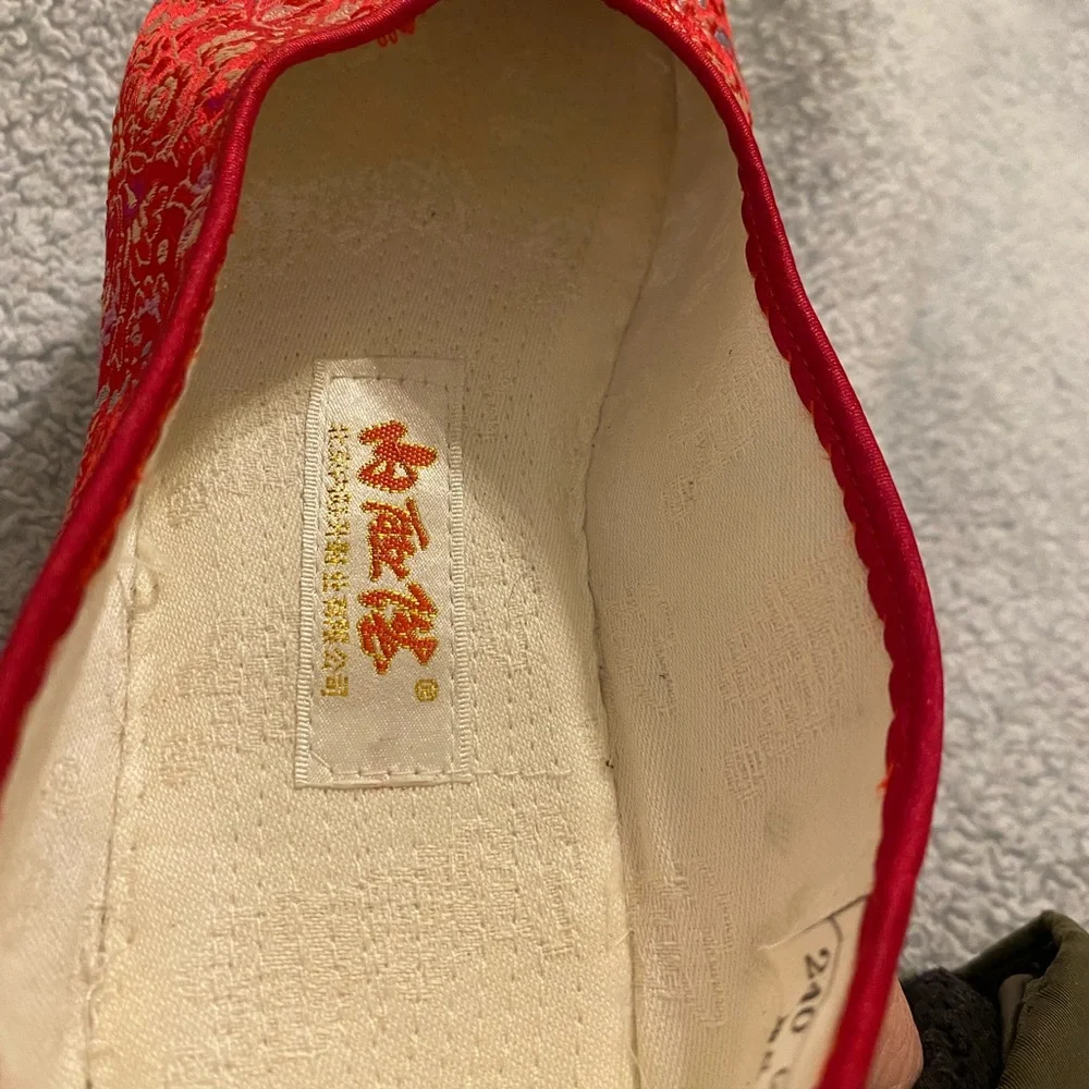 Chinese embroidered silk shoes 8 size - Picture 6 of 12
